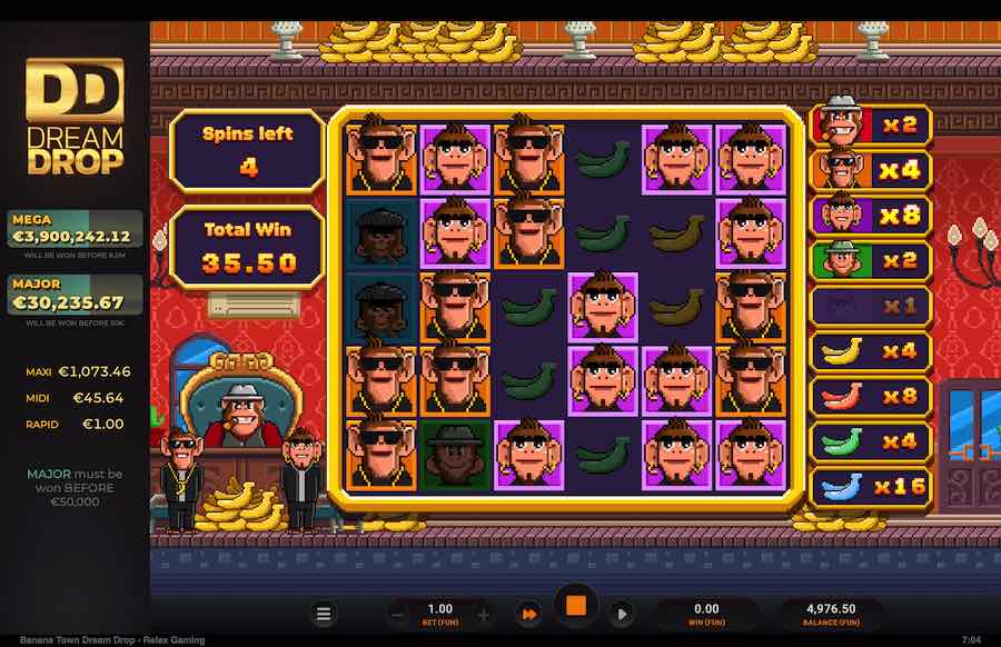 Banana Town Dream Drop slot free spins feature